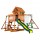 Complex cu Casuta de Joaca Springboro Montpelier din lemn de cedru - Centru din lemn cu tobogan si 2 nivele Playset Backyard Discovery 
